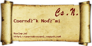 Csernák Noémi névjegykártya